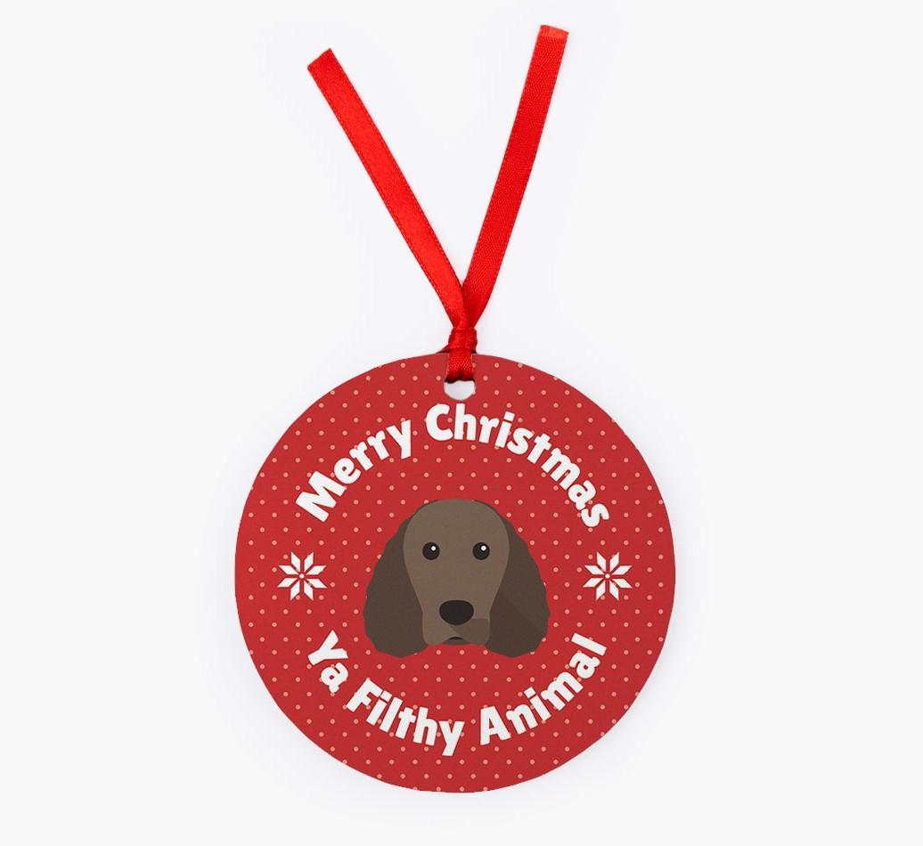 'Merry Christmas Ya Filthy Animal' - {breedFullName} Christmas Decoration