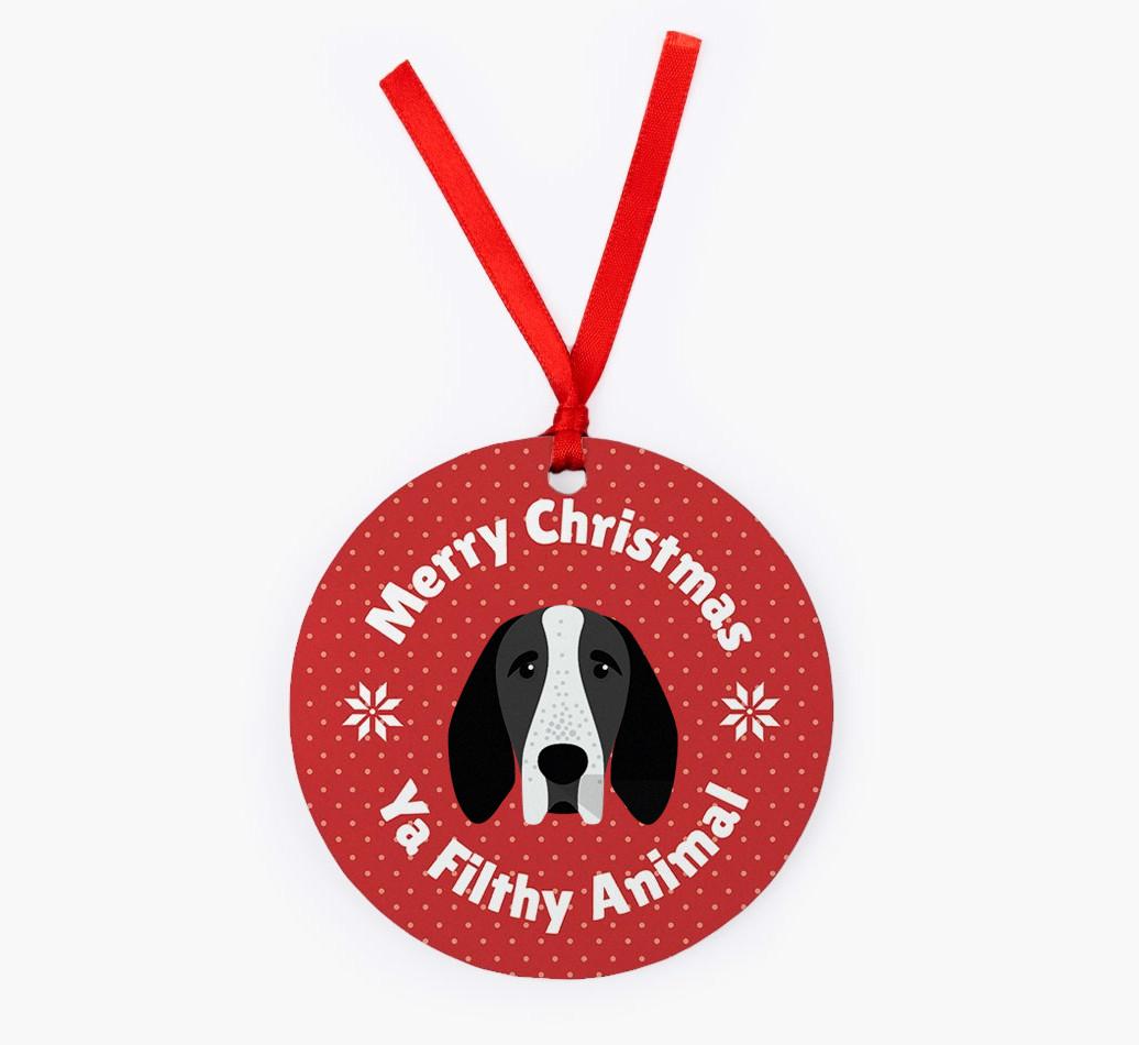 'Merry Christmas Ya Filthy Animal' - {breedFullName} Christmas Decoration