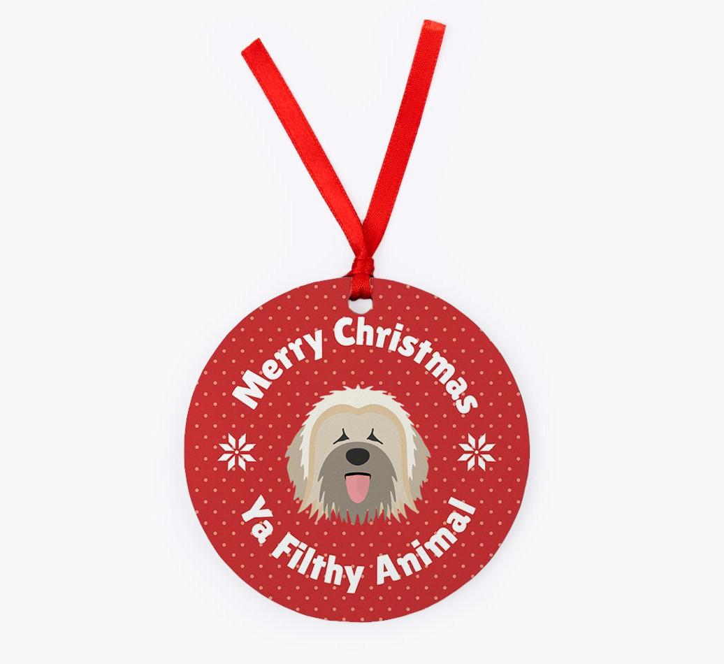 'Merry Christmas Ya Filthy Animal' - {breedFullName} Christmas Decoration