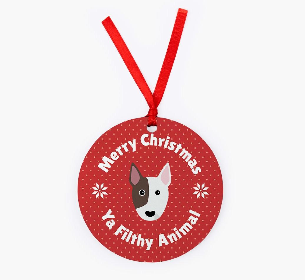 'Merry Christmas Ya Filthy Animal' - {breedFullName} Christmas Decoration