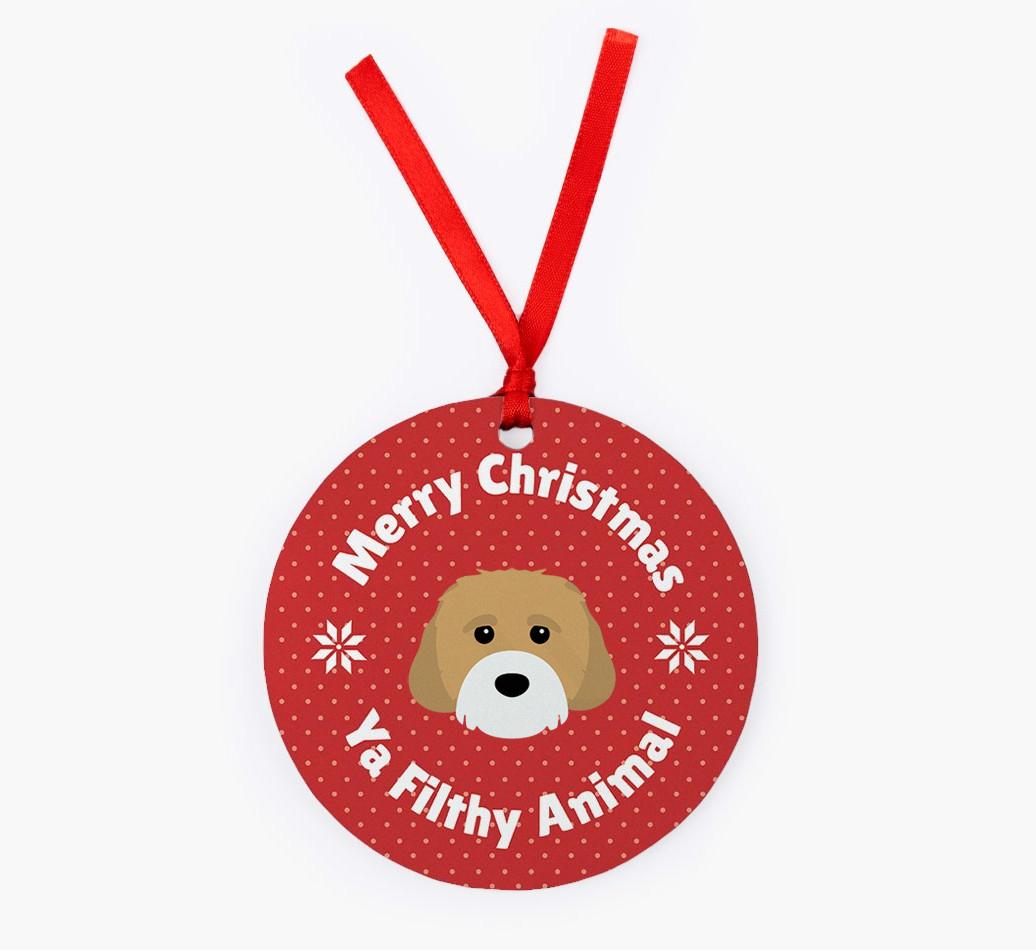 'Merry Christmas Ya Filthy Animal' - {breedFullName} Christmas Decoration