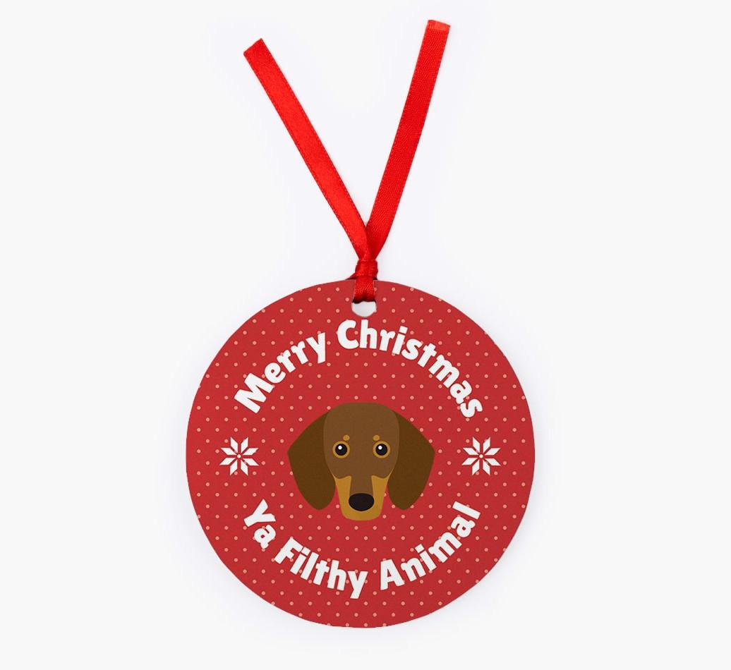 'Merry Christmas Ya Filthy Animal' - {breedFullName} Christmas Decoration