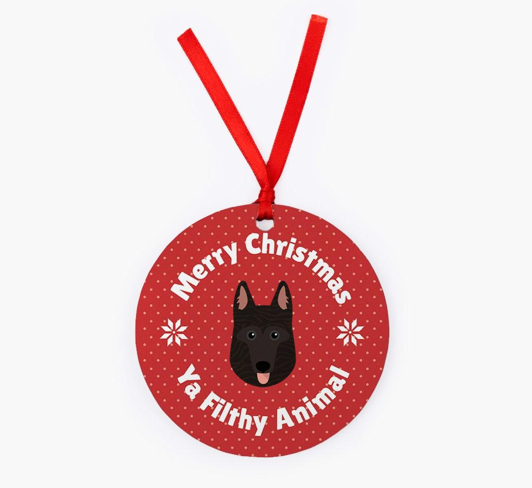 'Merry Christmas Ya Filthy Animal' - {breedFullName} Christmas Decoration