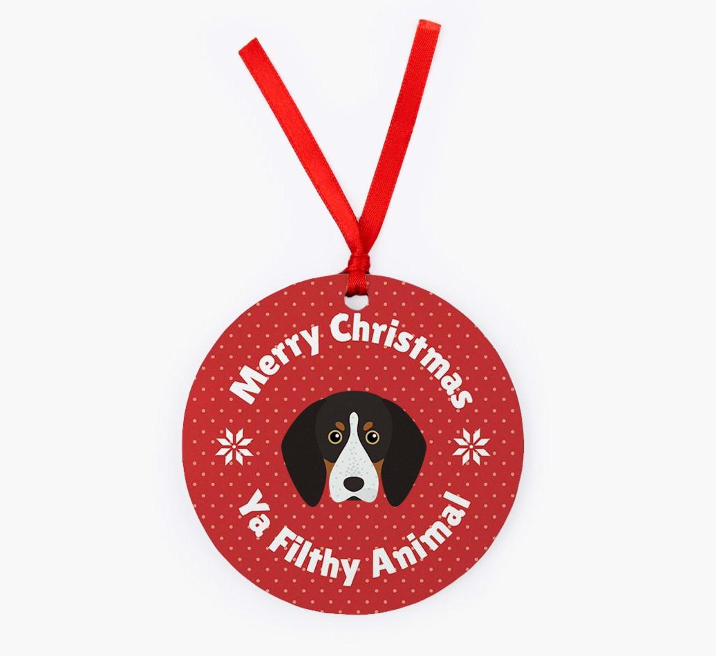 'Merry Christmas Ya Filthy Animal' - {breedFullName} Christmas Decoration