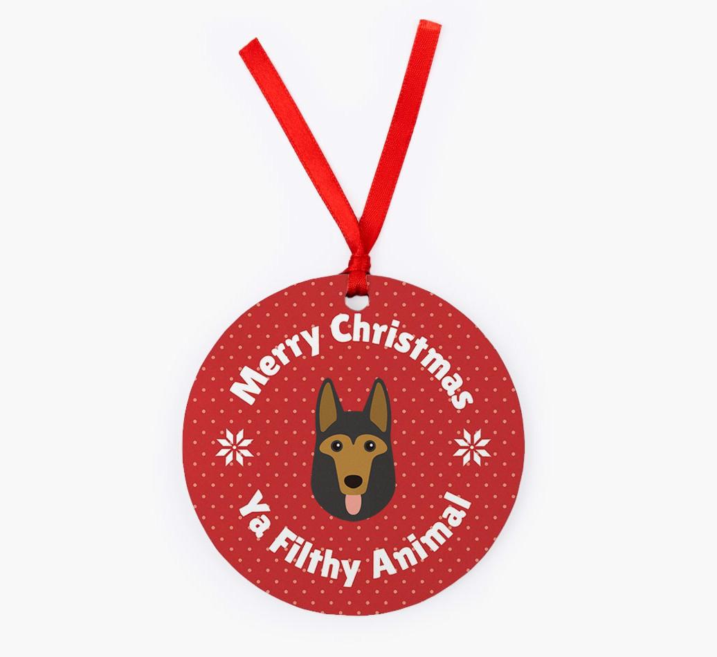 'Merry Christmas Ya Filthy Animal' - {breedFullName} Christmas Decoration