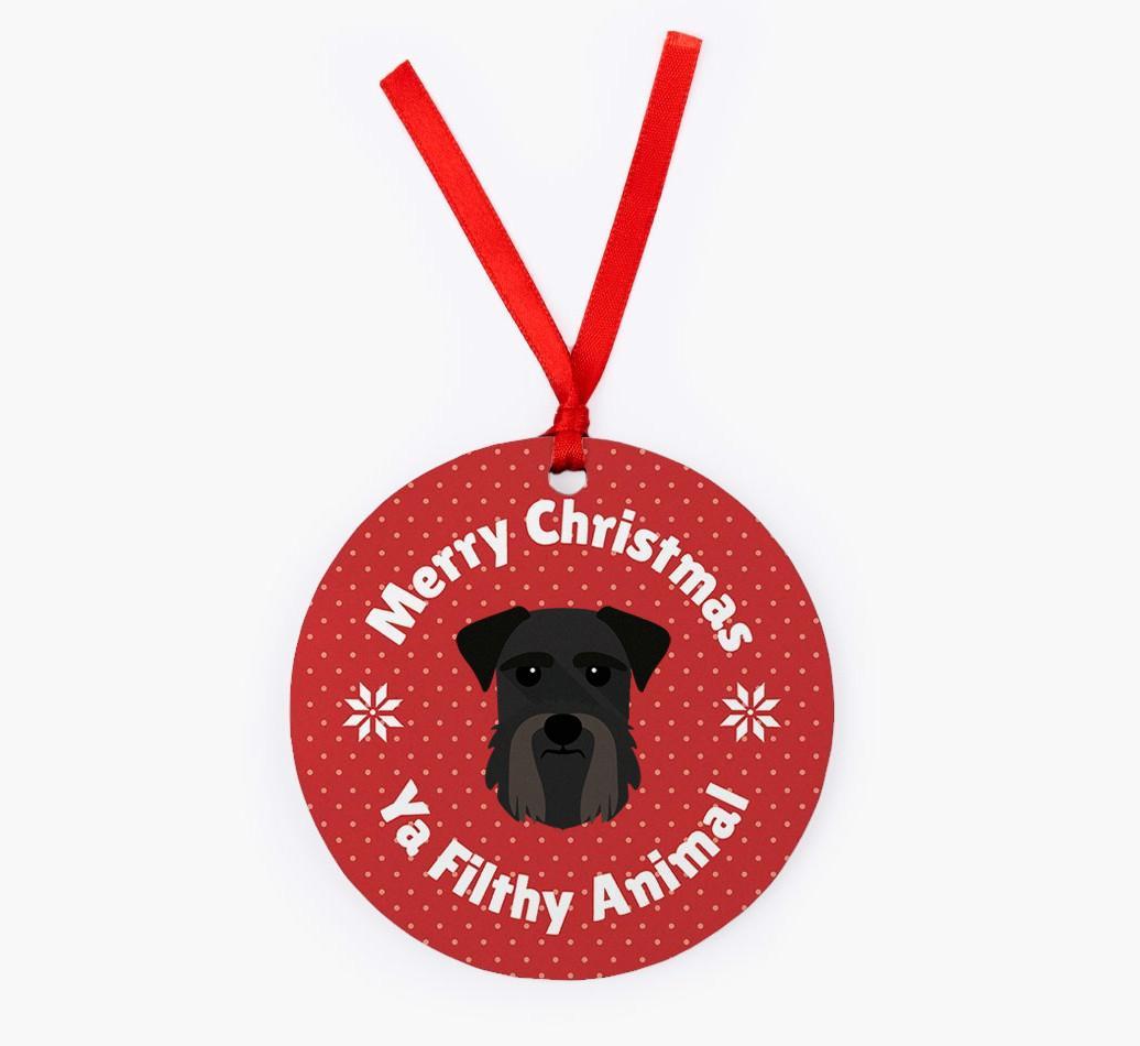 'Merry Christmas Ya Filthy Animal' - {breedFullName} Christmas Decoration