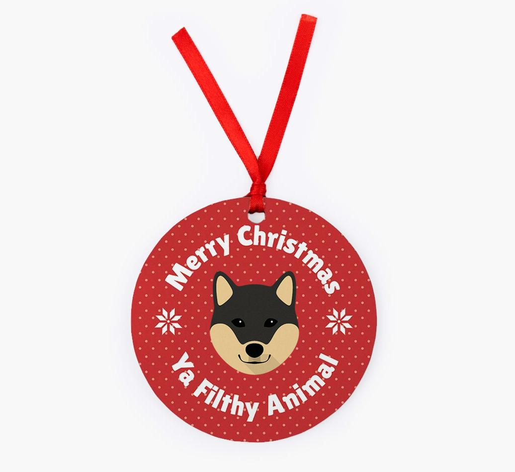 'Merry Christmas Ya Filthy Animal' - {breedFullName} Christmas Decoration