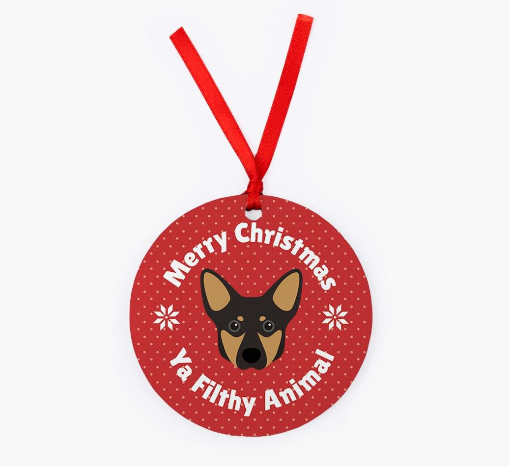 'Merry Christmas Ya Filthy Animal' - {breedFullName} Christmas Decoration