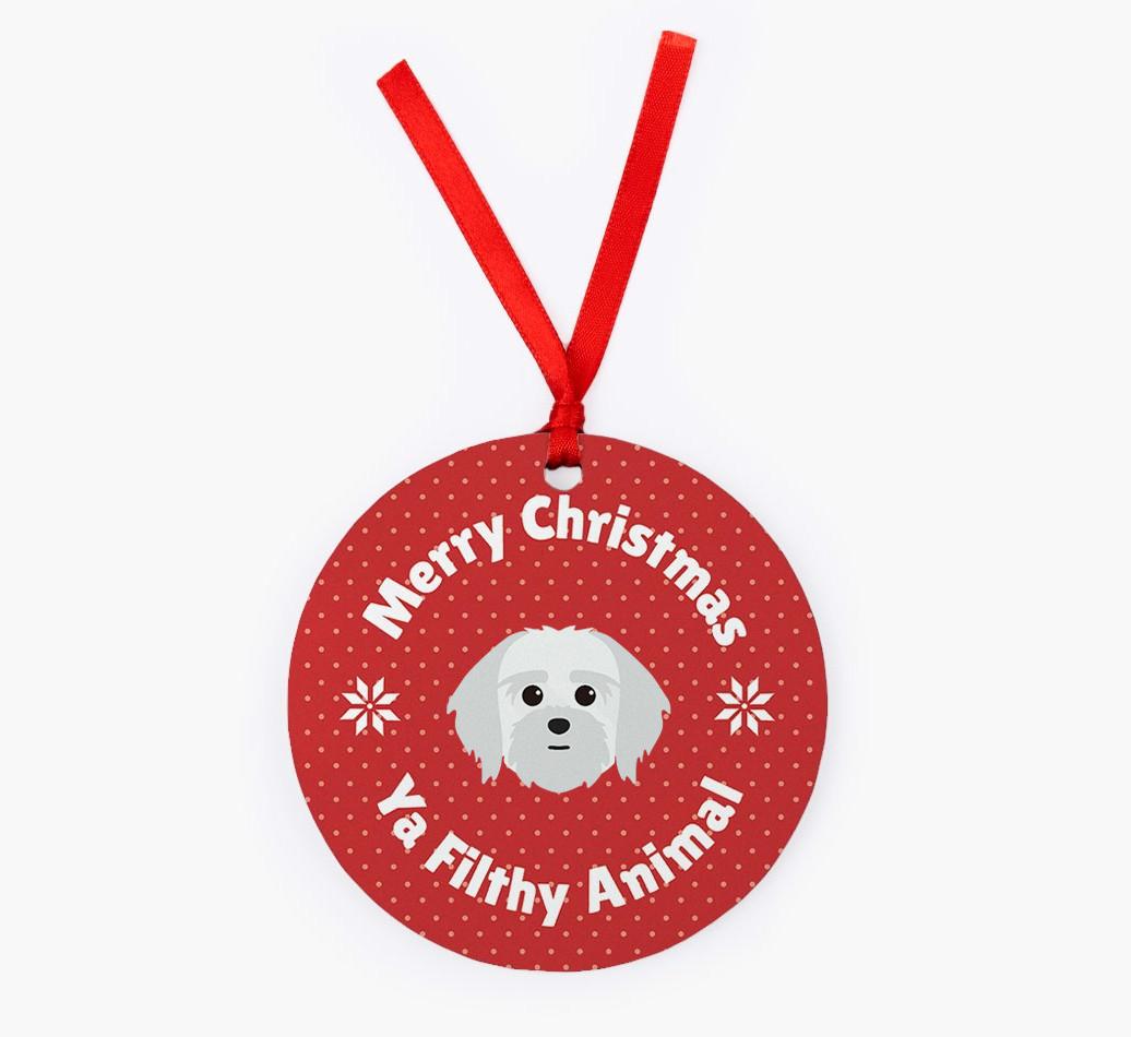 'Merry Christmas Ya Filthy Animal' - {breedFullName} Christmas Decoration