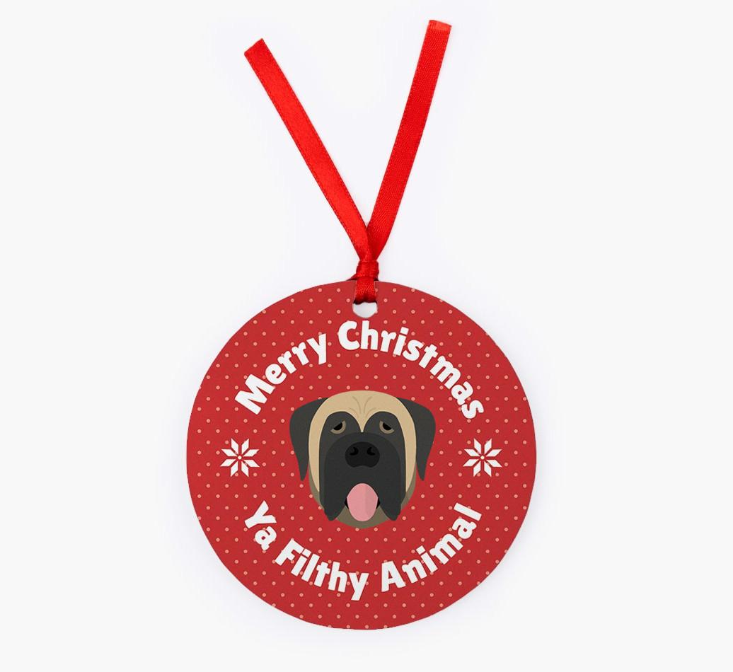 'Merry Christmas Ya Filthy Animal' - {breedFullName} Christmas Decoration