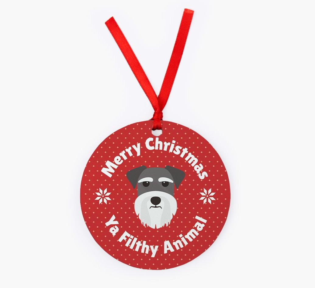 'Merry Christmas Ya Filthy Animal' - {breedFullName} Christmas Decoration