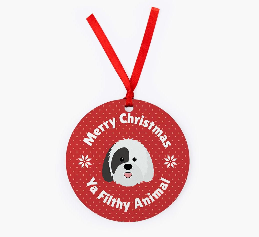 'Merry Christmas Ya Filthy Animal' - {breedFullName} Christmas Decoration