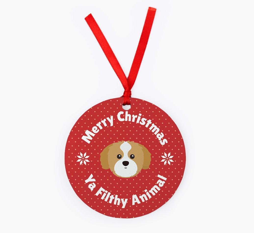 'Merry Christmas Ya Filthy Animal' - {breedFullName} Christmas Decoration