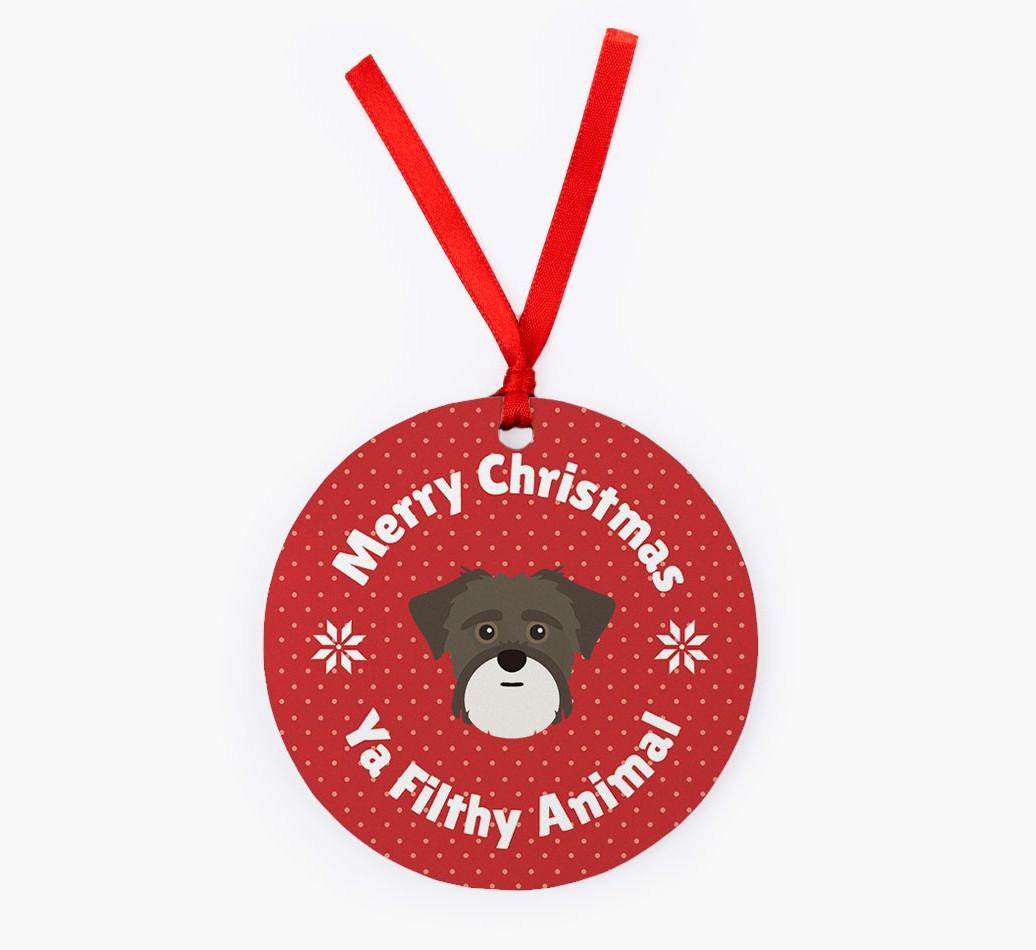 'Merry Christmas Ya Filthy Animal' - {breedFullName} Christmas Decoration