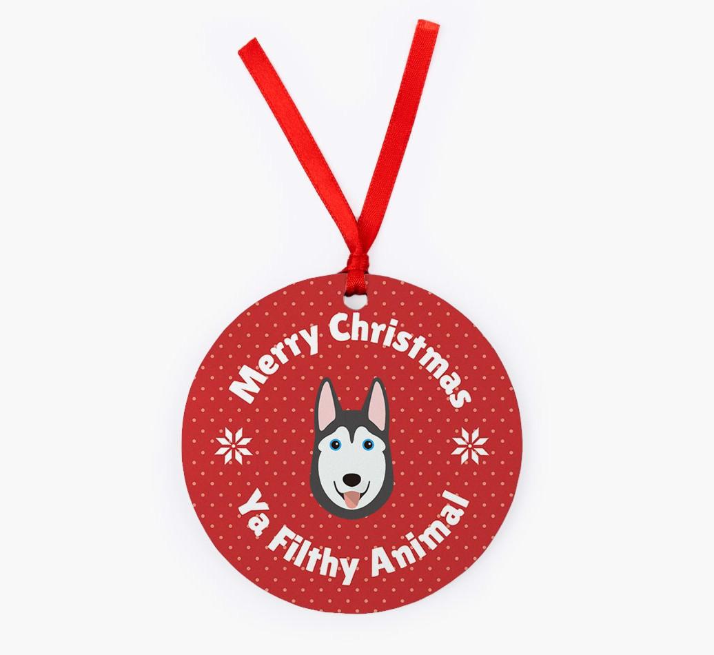 'Merry Christmas Ya Filthy Animal' - {breedFullName} Christmas Decoration