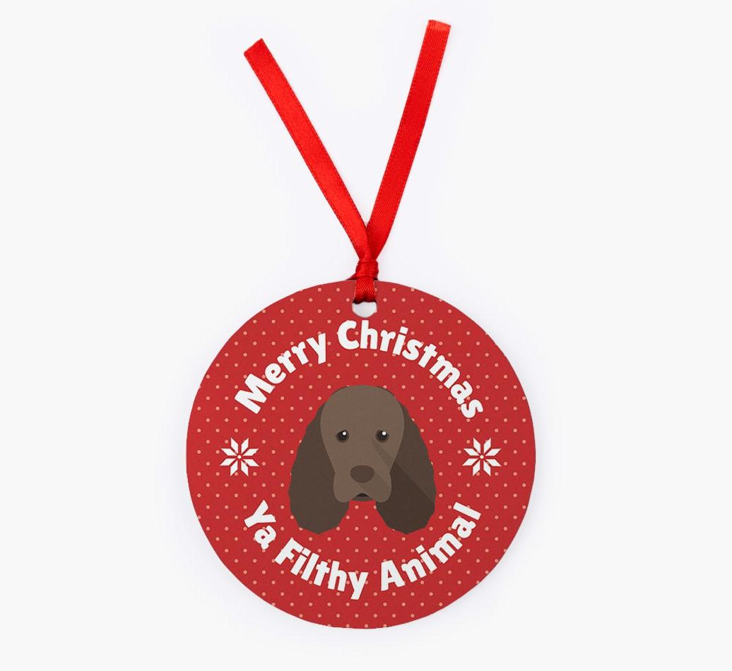 'Merry Christmas Ya Filthy Animal' - {breedFullName} Christmas Decoration