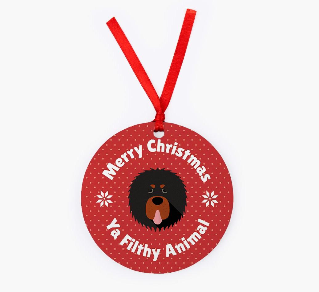 'Merry Christmas Ya Filthy Animal' - {breedFullName} Christmas Decoration