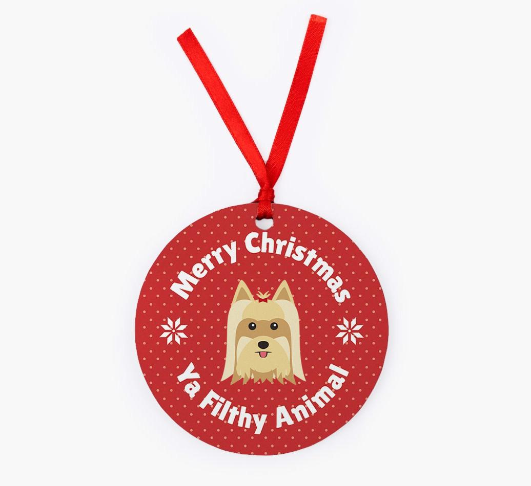 'Merry Christmas Ya Filthy Animal' - {breedFullName} Christmas Decoration