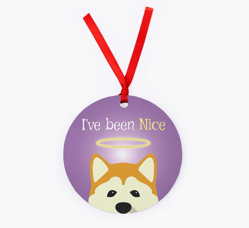 'I've Been Nice' - {breedFullName} Christmas Decoration