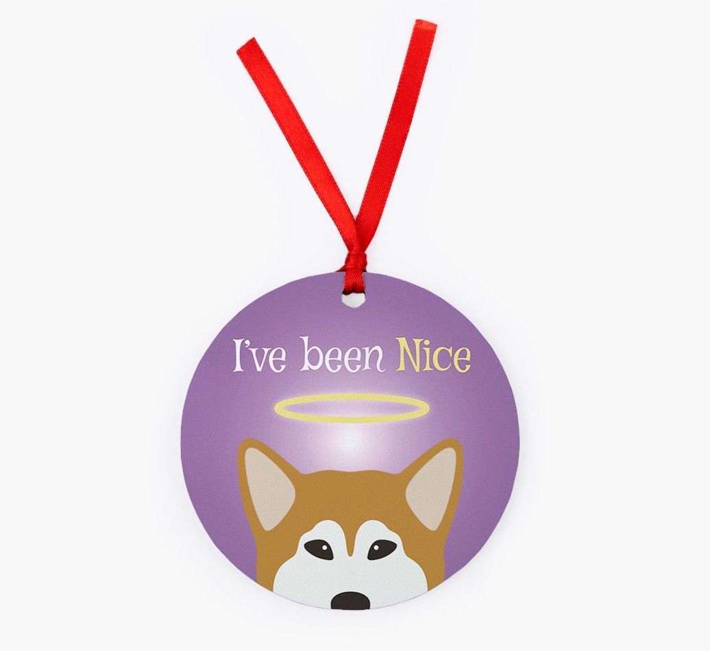 'I've Been Nice' - {breedFullName} Christmas Decoration