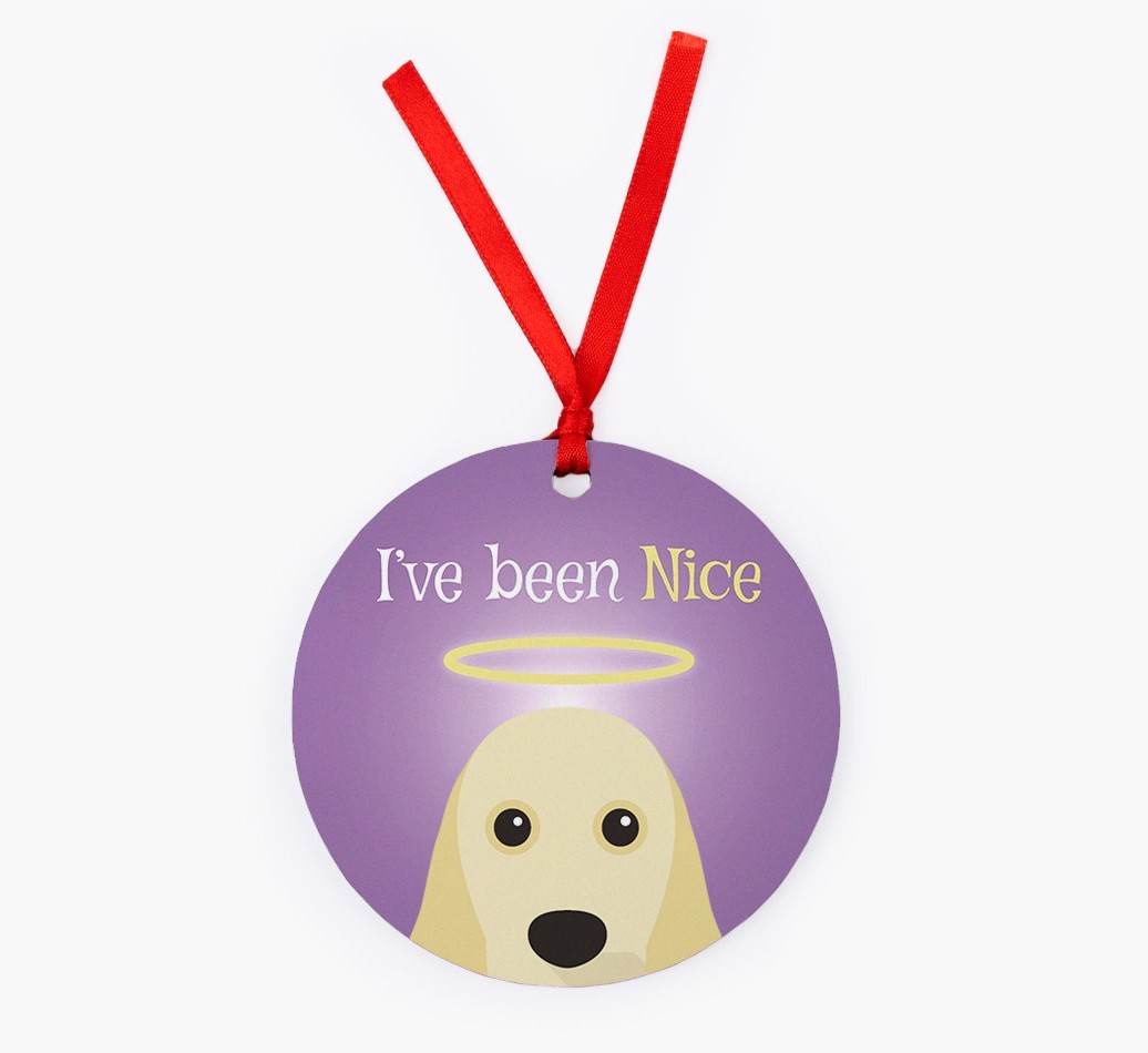 'I've Been Nice' - {breedFullName} Christmas Decoration