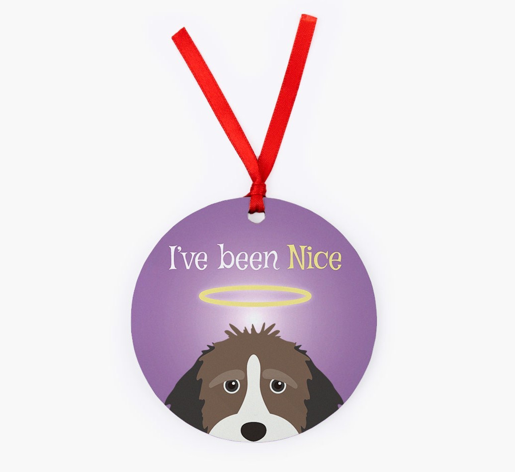 'I've Been Nice' - {breedFullName} Christmas Decoration