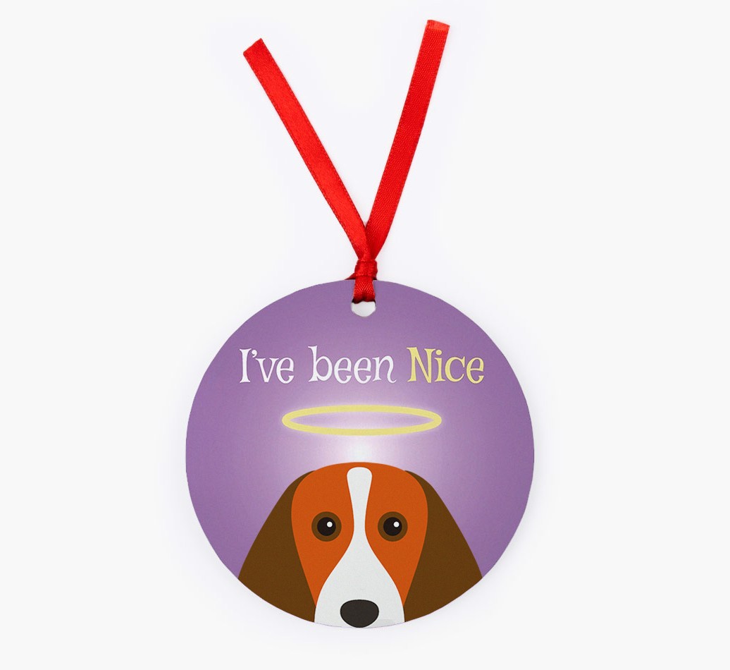 'I've Been Nice' - {breedFullName} Christmas Decoration