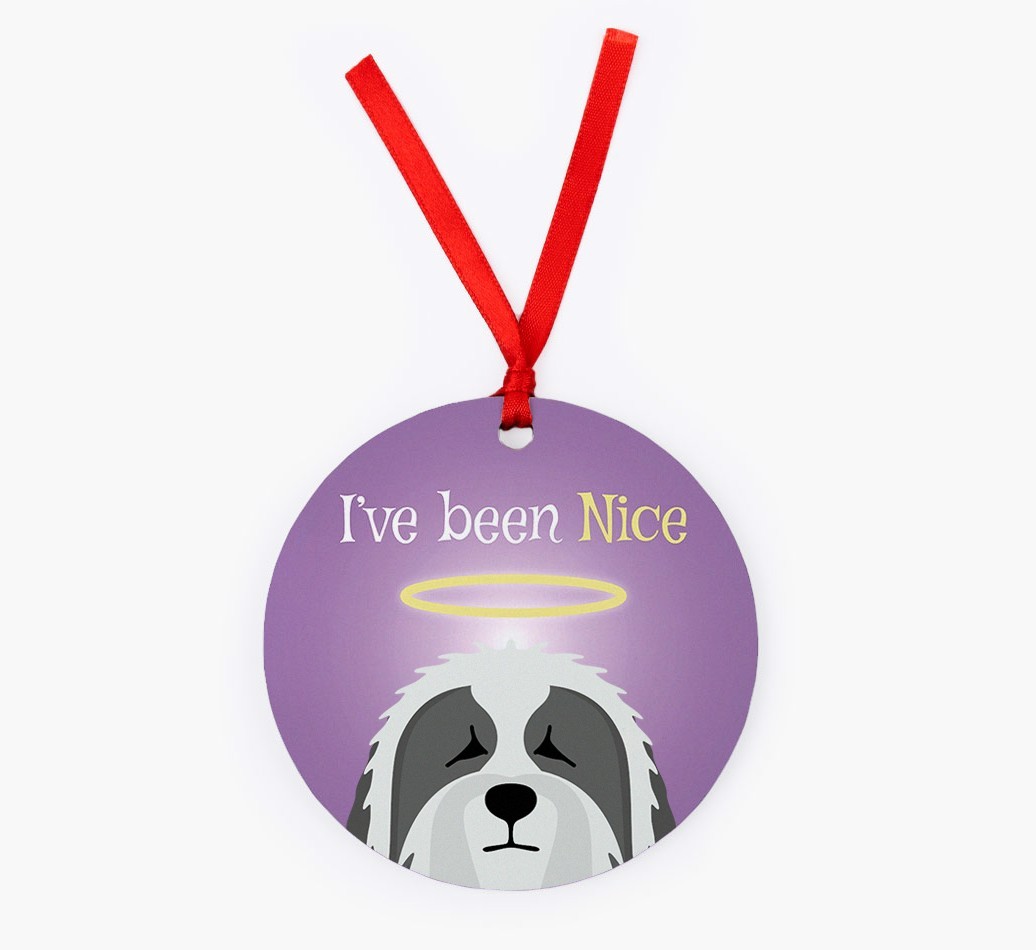 'I've Been Nice' - {breedFullName} Christmas Decoration