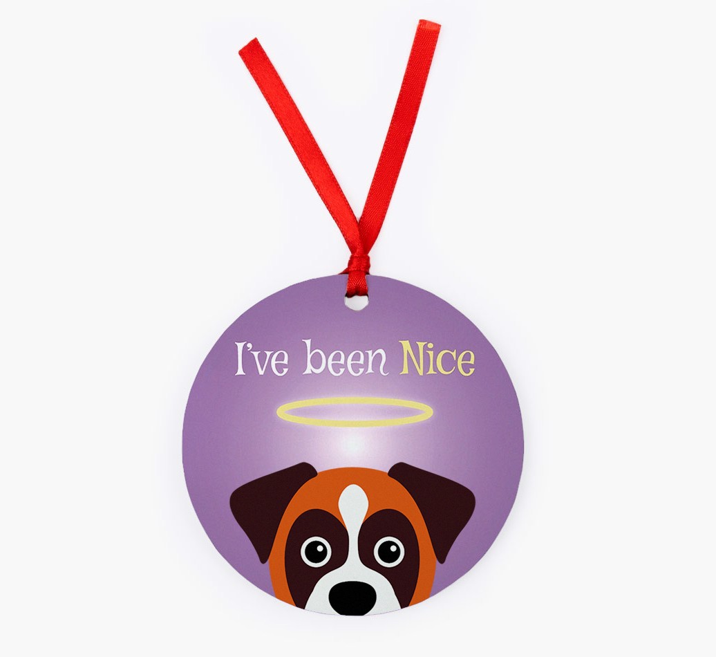 'I've Been Nice' - {breedFullName} Christmas Decoration