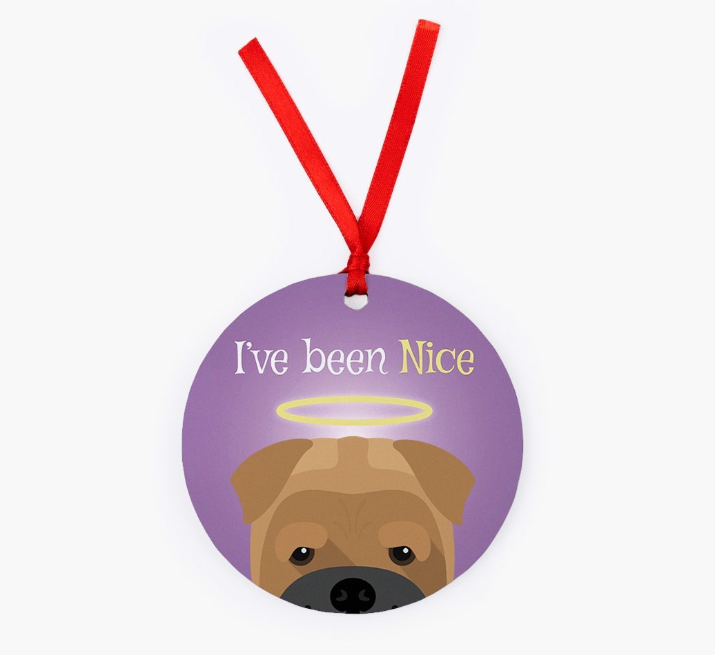 'I've Been Nice' - {breedFullName} Christmas Decoration