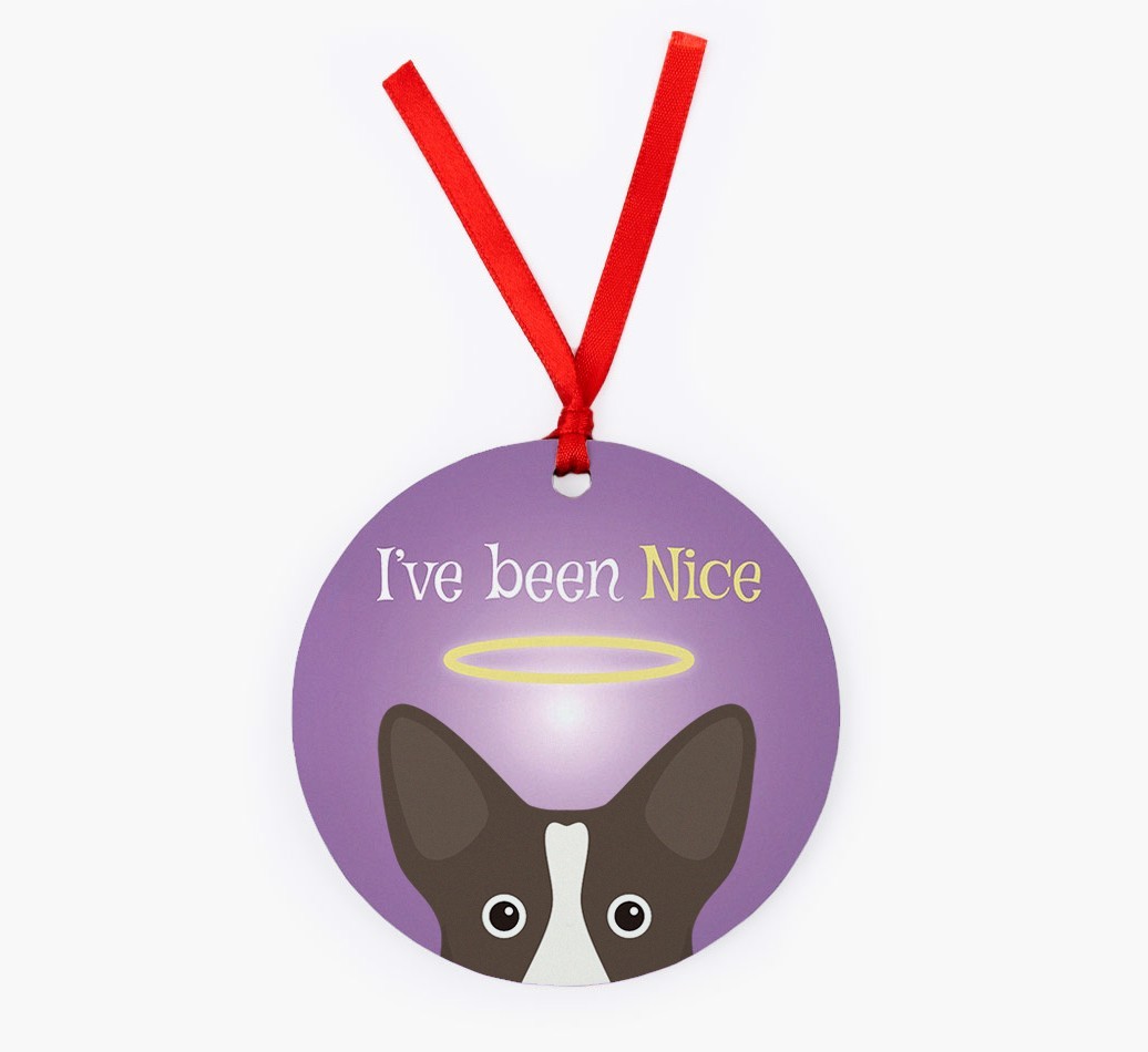 'I've Been Nice' - {breedFullName} Christmas Decoration