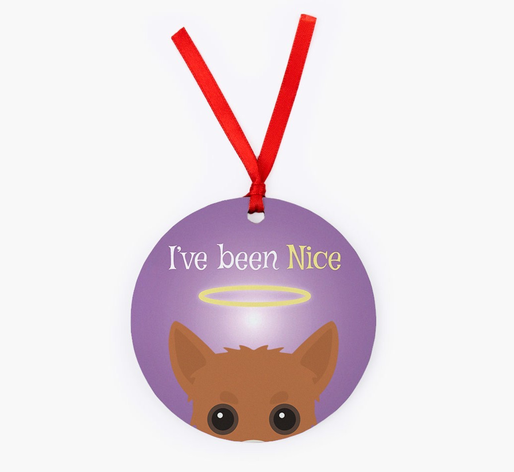 'I've Been Nice' - {breedFullName} Christmas Decoration