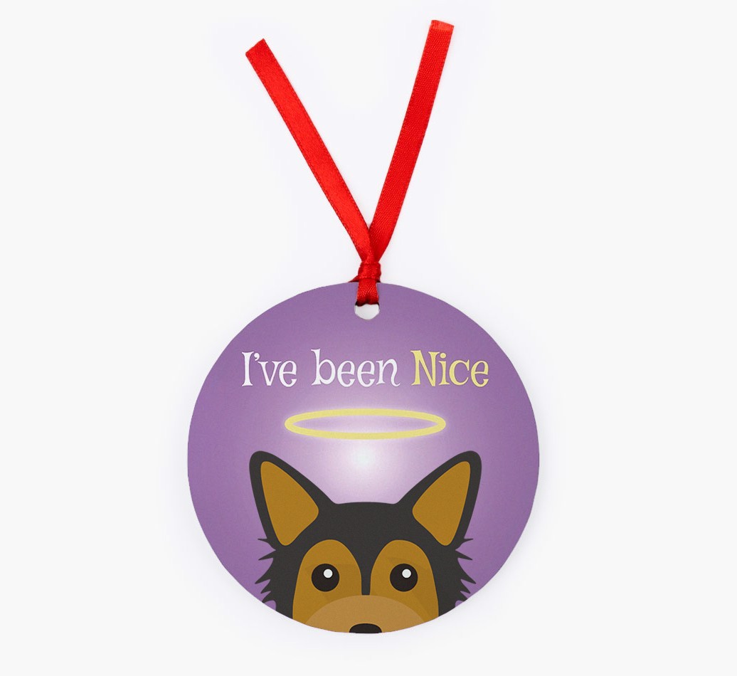 'I've Been Nice' - {breedFullName} Christmas Decoration