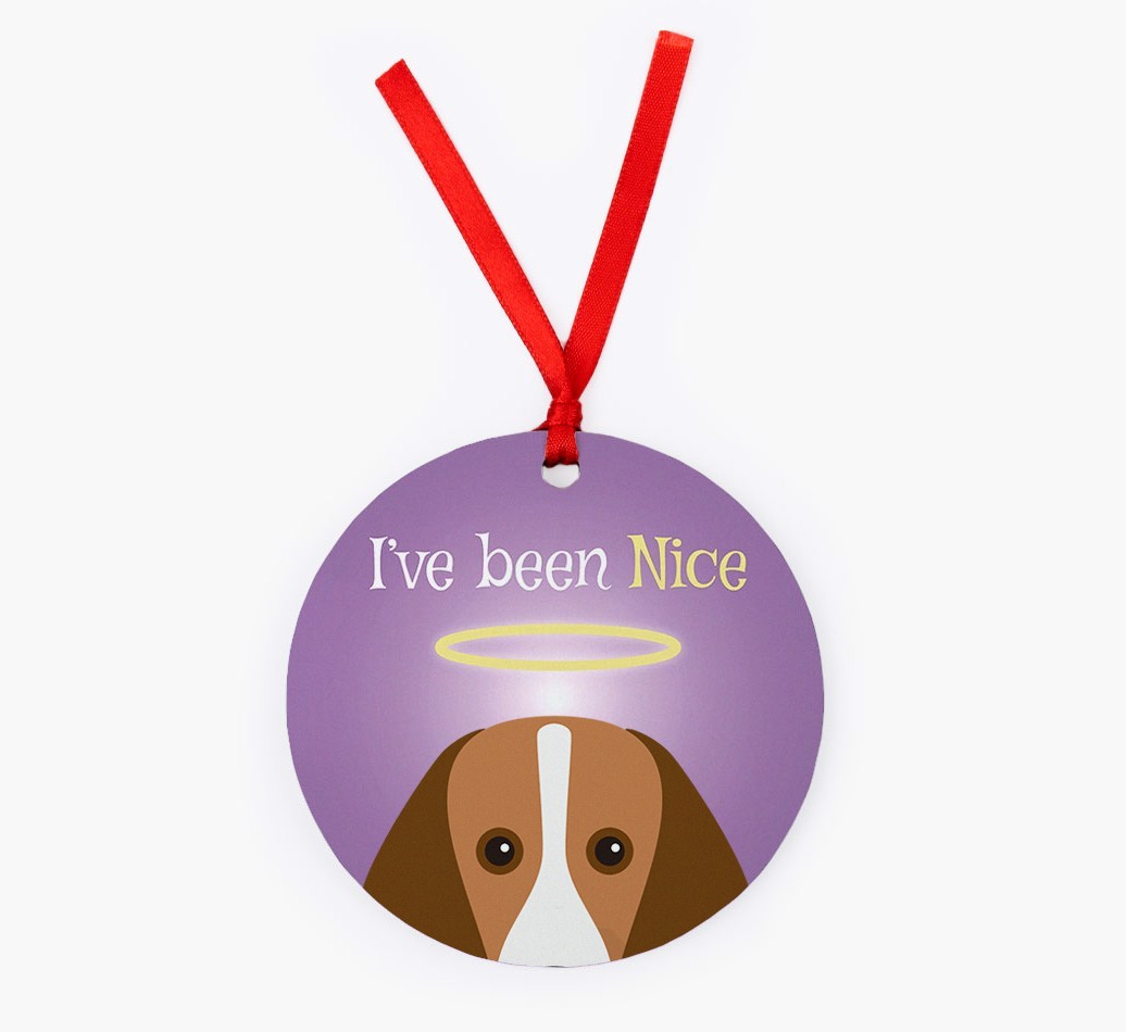 'I've Been Nice' - {breedFullName} Christmas Decoration