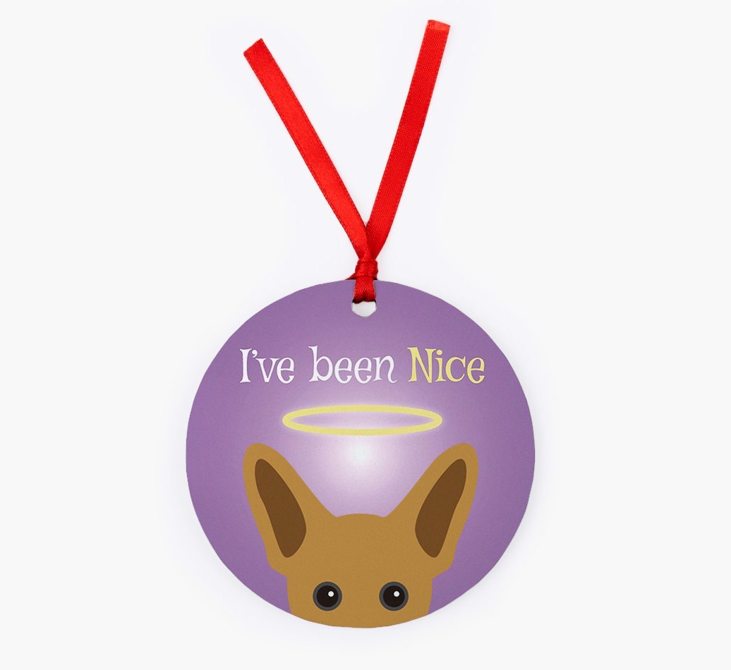 'I've Been Nice' - {breedFullName} Christmas Decoration