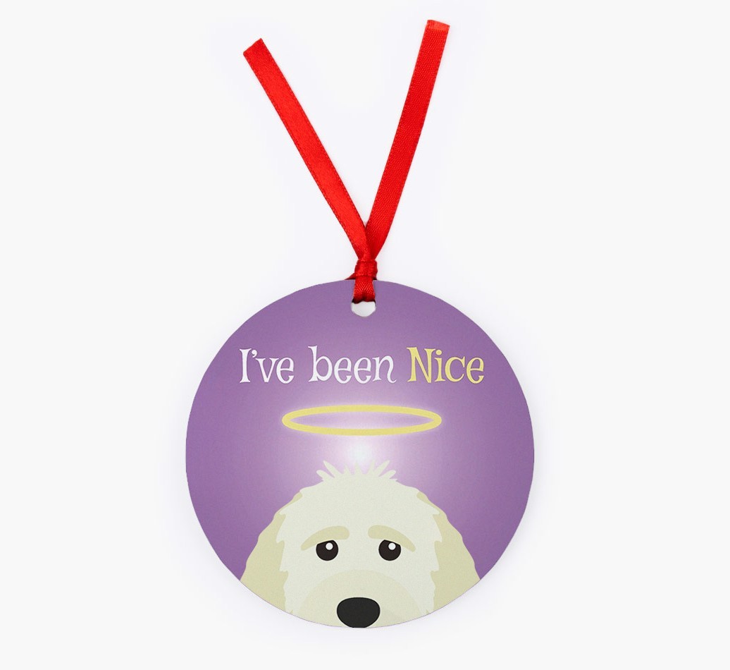 'I've Been Nice' - {breedFullName} Christmas Decoration