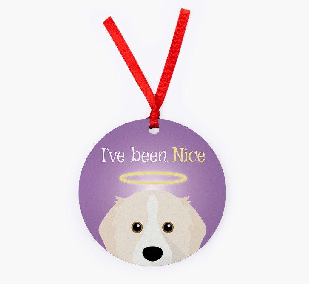 'I've Been Nice' - {breedFullName} Christmas Decoration