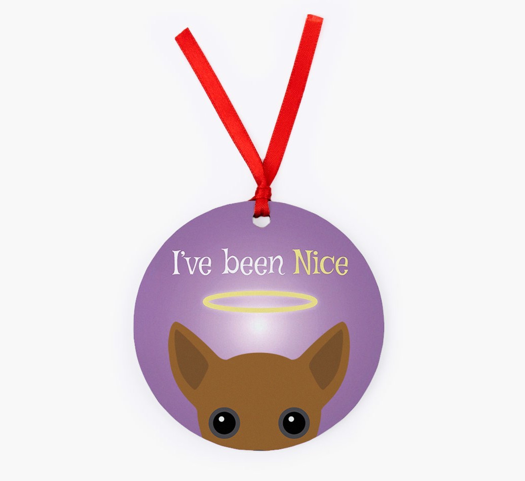 'I've Been Nice' - {breedFullName} Christmas Decoration