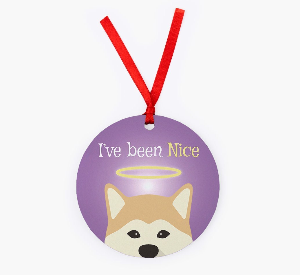 'I've Been Nice' - {breedFullName} Christmas Decoration