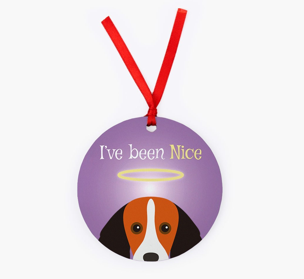 'I've Been Nice' - {breedFullName} Christmas Decoration