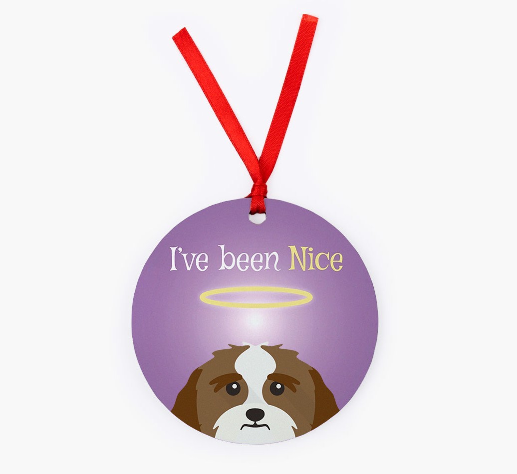 'I've Been Nice' - {breedFullName} Christmas Decoration