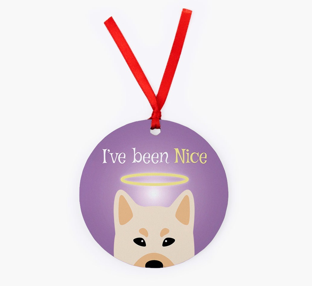 'I've Been Nice' - {breedFullName} Christmas Decoration