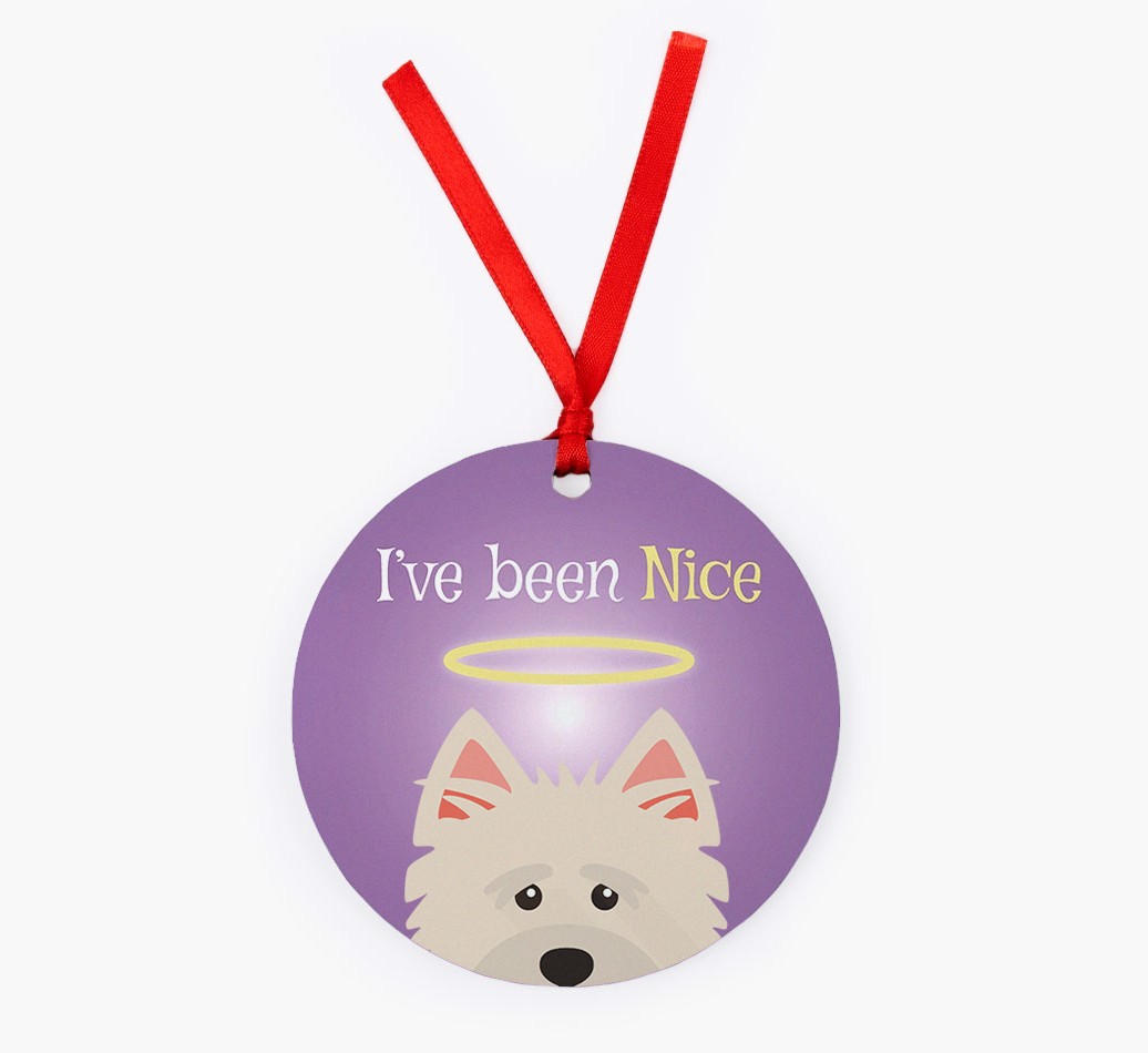 'I've Been Nice' - {breedFullName} Christmas Decoration