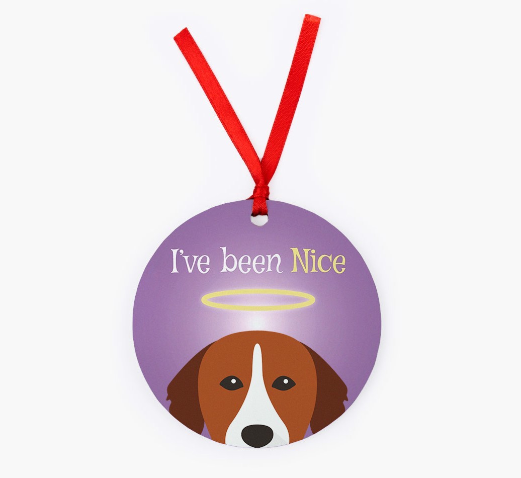 'I've Been Nice' - {breedFullName} Christmas Decoration