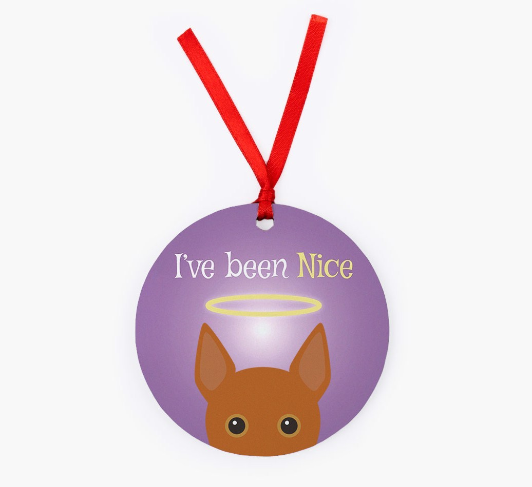 'I've Been Nice' - {breedFullName} Christmas Decoration