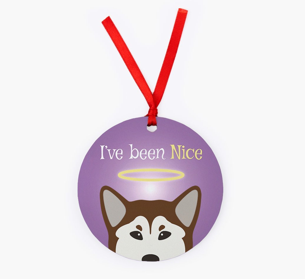 'I've Been Nice' - {breedFullName} Christmas Decoration