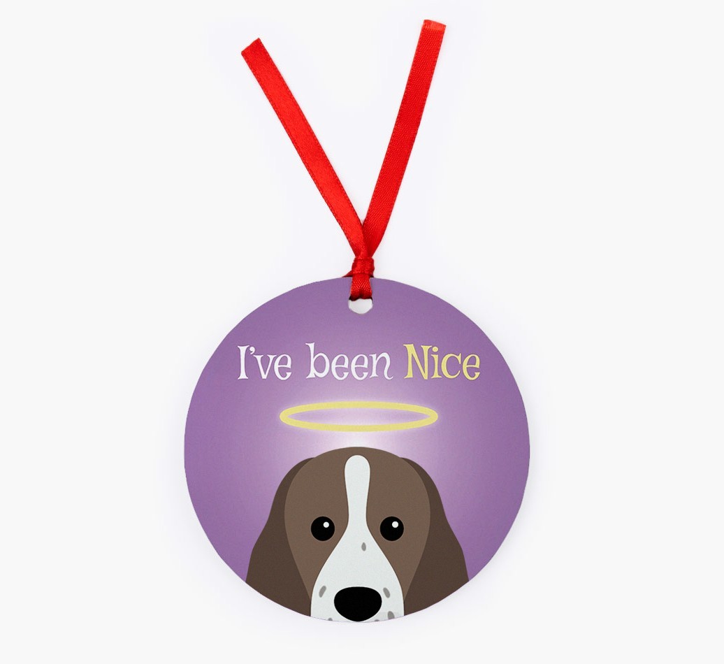 'I've Been Nice' - {breedFullName} Christmas Decoration