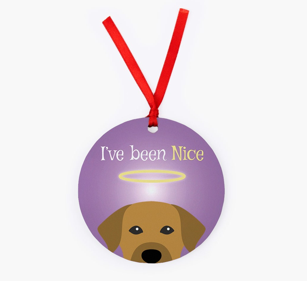 'I've Been Nice' - {breedFullName} Christmas Decoration