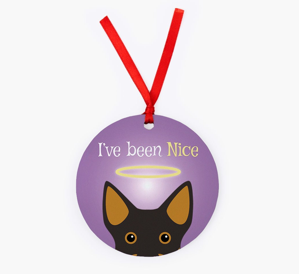 'I've Been Nice' - {breedFullName} Christmas Decoration