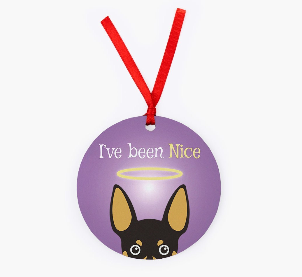 'I've Been Nice' - {breedFullName} Christmas Decoration